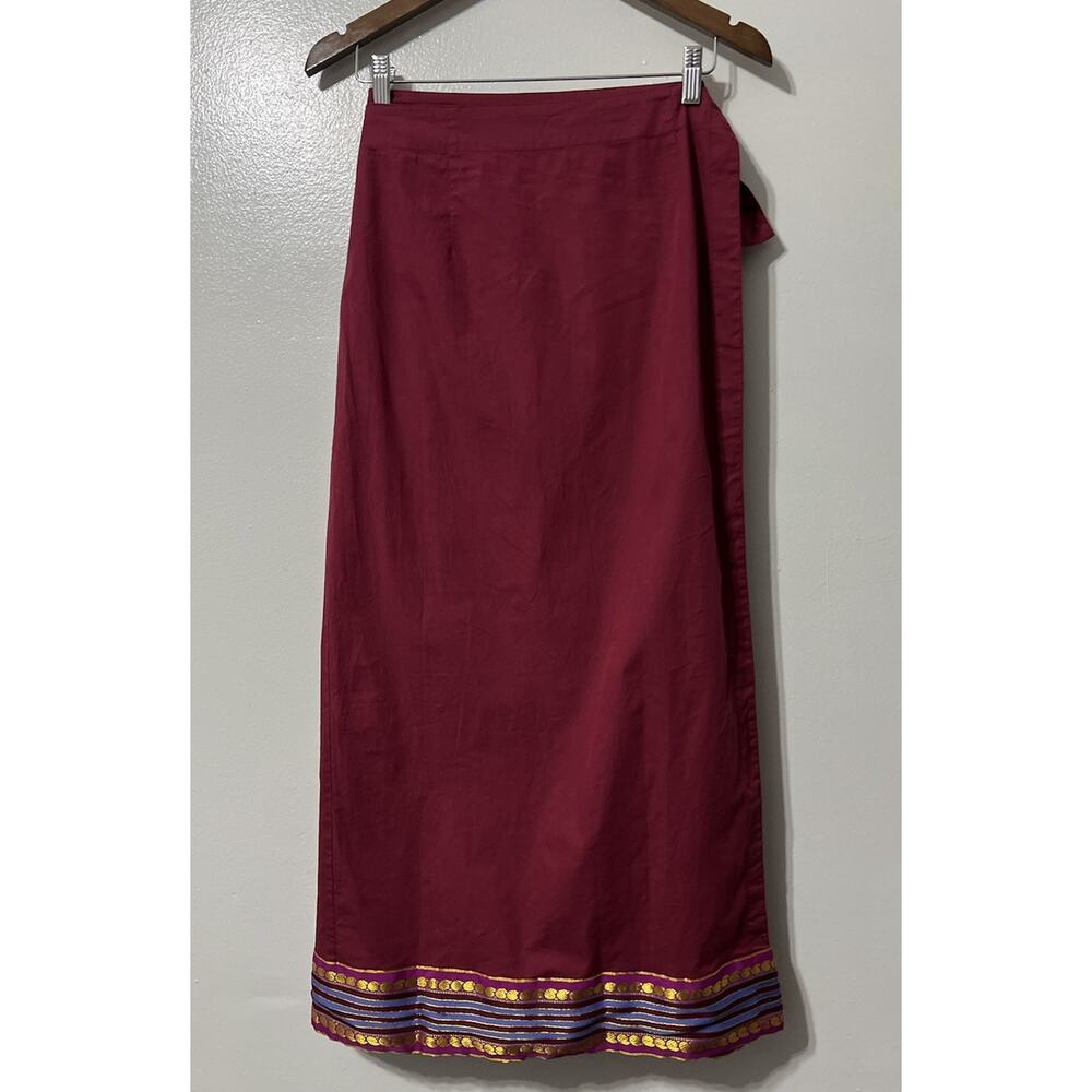 VTG 90s Spiegel Wrap Maxi Skirt Colorful Sz 12 Hippie Boho Indie Festival - Picture 6 of 12